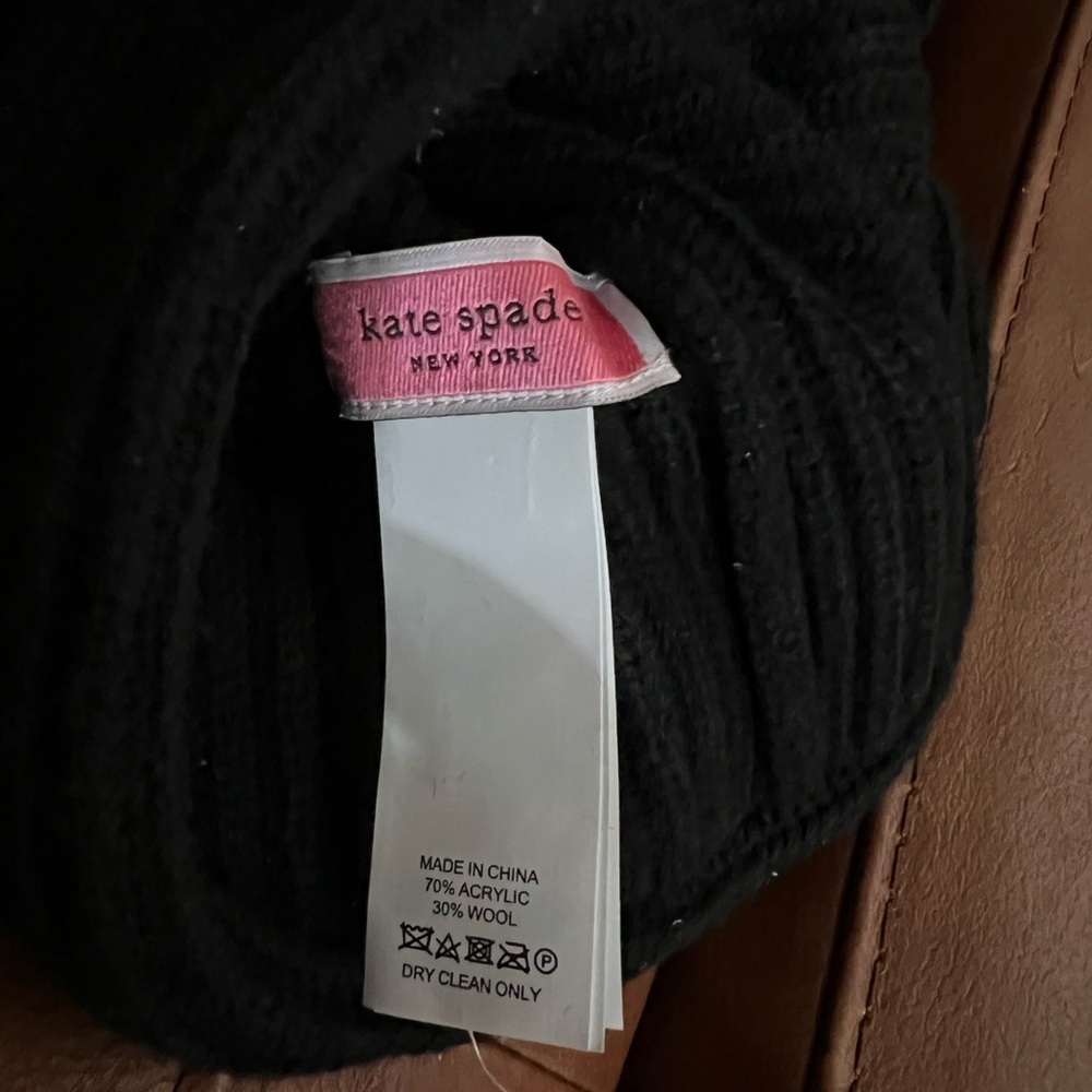 Kate Spade knit beanie hat - Picture 2 of 3